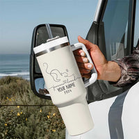 Personalized Cat Memorial Tumbler With Handle Custom Name Loss of Cat Sympathy - Wonder Print Shop
