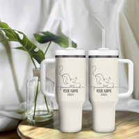 Personalized Cat Memorial Tumbler With Handle Custom Name Loss of Cat Sympathy - Wonder Print Shop