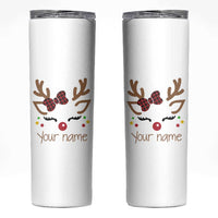 Personalized Christmas Skinny Tumbler Custom Name Xmas Gift For Kids Girls Face Family Matching Set - Wonder Print Shop