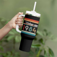 Vintage 1984 Birthday Tumbler With Handle Weird Being the Same Age As Old People Funny 42th Birthday Gifts