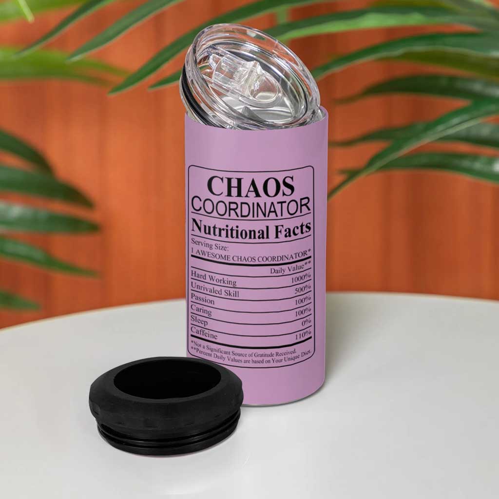 Chaos Coordinator Thank YouGift 4 in 1 Can Cooler Tumbler Christmas Gifts for Colleague Coworker Travel Mug Purple - Wonder Print Shop