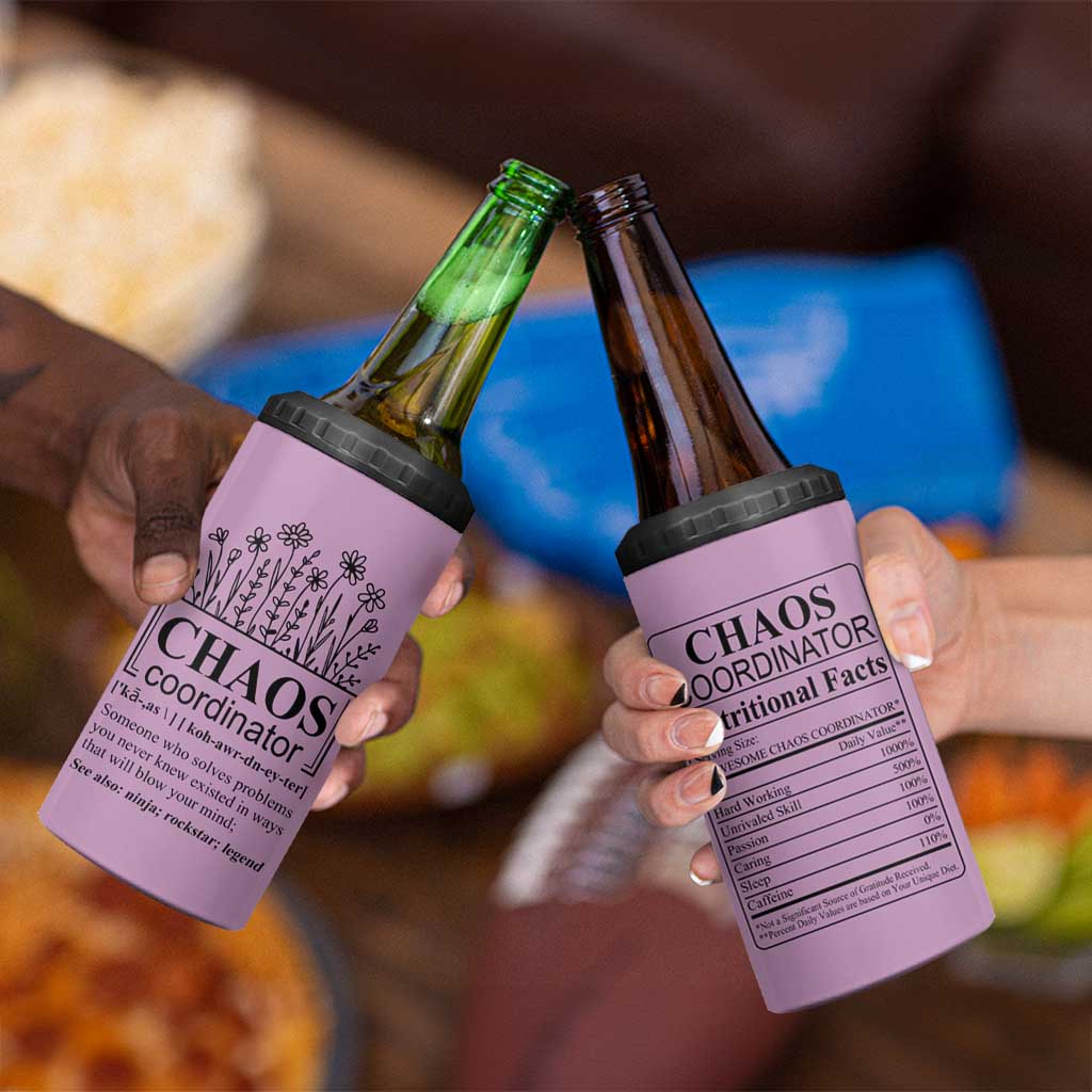 Chaos Coordinator Thank YouGift 4 in 1 Can Cooler Tumbler Christmas Gifts for Colleague Coworker Travel Mug Purple - Wonder Print Shop