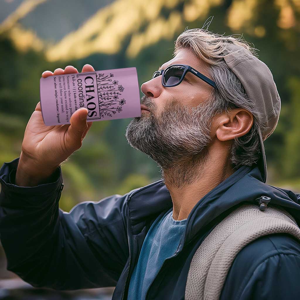 Chaos Coordinator Thank YouGift 4 in 1 Can Cooler Tumbler Christmas Gifts for Colleague Coworker Travel Mug Purple - Wonder Print Shop