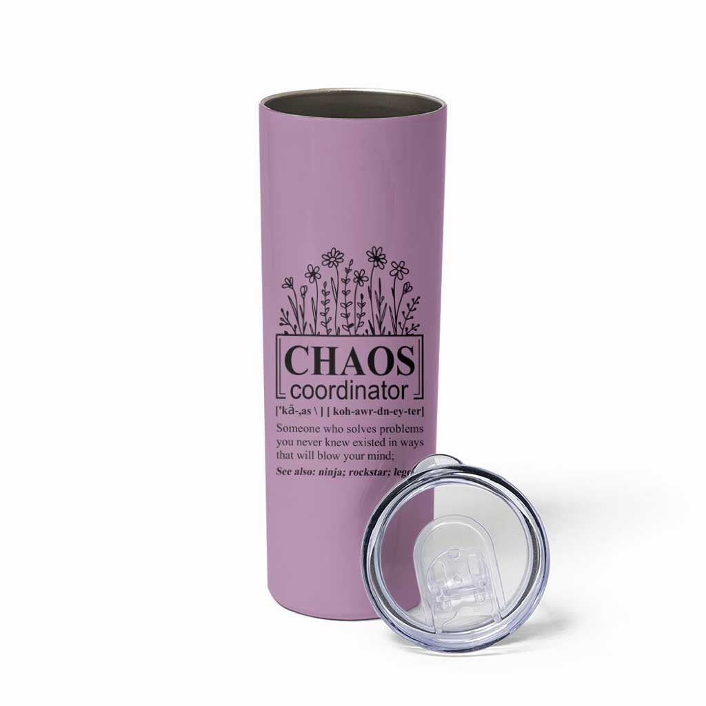 Chaos Coordinator Thank YouGift Skinny Tumbler Christmas Gifts for Colleague Coworker Travel Mug Purple - Wonder Print Shop