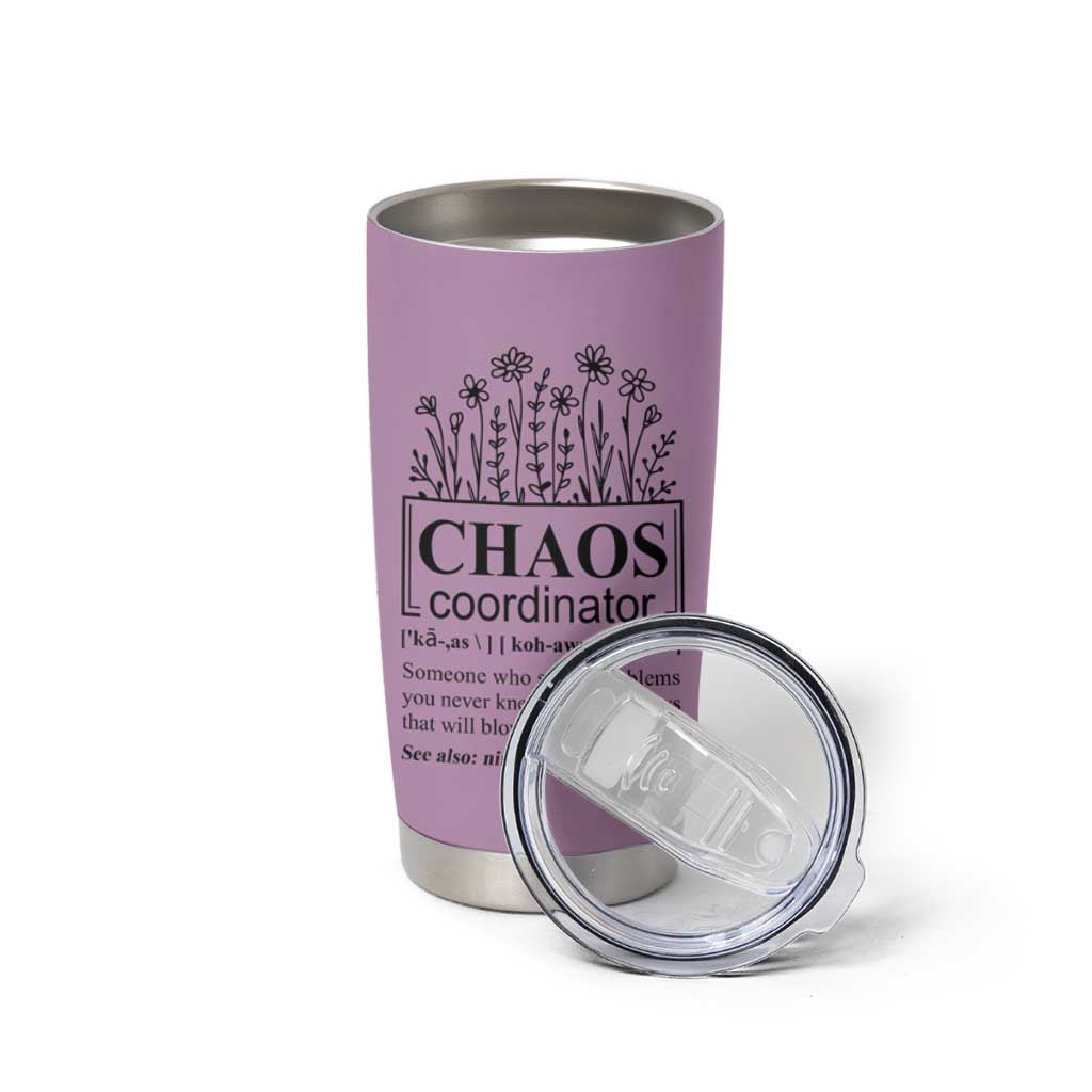 Chaos Coordinator Thank YouGift Tumbler Cup Christmas Gifts for Colleague Coworker Travel Mug Purple - Wonder Print Shop