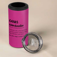 Chaos Coordinator 4 in 1 Can Cooler Tumbler Christmas Gifts for Colleague Coworker Travel Mug Thank You Gift Pink - Wonder Print Shop