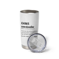 Chaos Coordinator Tumbler Cup Christmas Gifts for Colleague Coworker Travel Mug Thank You Gift White - Wonder Print Shop