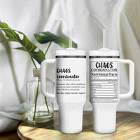 Chaos Coordinator Tumbler With Handle Christmas Gifts for Colleague Coworker Travel Mug Thank You Gift White - Wonder Print Shop