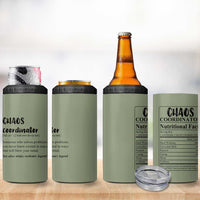 Chaos Coordinator 4 in 1 Can Cooler Tumbler Christmas Gifts for Colleague Coworker Travel Mug Thank You Gift Pink Moss-Green - Wonder Print Shop