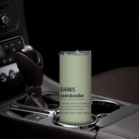 Chaos Coordinator Skinny Tumbler Christmas Gifts for Colleague Coworker Travel Mug Thank You Gift Pink Moss-Green - Wonder Print Shop
