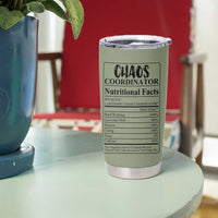 Chaos Coordinator Tumbler Cup Christmas Gifts for Colleague Coworker Travel Mug Thank You Gift Pink Moss-Green - Wonder Print Shop