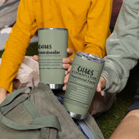 Chaos Coordinator Tumbler Cup Christmas Gifts for Colleague Coworker Travel Mug Thank You Gift Pink Moss-Green - Wonder Print Shop