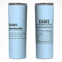 Chaos Coordinator Skinny Tumbler Christmas Gifts for Colleague Coworker Travel Mug Thank You Gift Blue - Wonder Print Shop