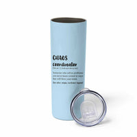 Chaos Coordinator Skinny Tumbler Christmas Gifts for Colleague Coworker Travel Mug Thank You Gift Blue - Wonder Print Shop