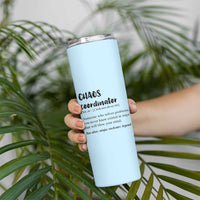 Chaos Coordinator Skinny Tumbler Christmas Gifts for Colleague Coworker Travel Mug Thank You Gift Blue - Wonder Print Shop