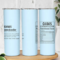Chaos Coordinator Skinny Tumbler Christmas Gifts for Colleague Coworker Travel Mug Thank You Gift Blue - Wonder Print Shop
