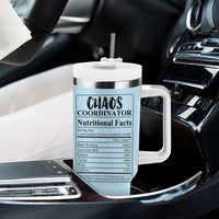 Chaos Coordinator Tumbler With Handle Christmas Gifts for Colleague Coworker Travel Mug Thank You Gift Blue - Wonder Print Shop