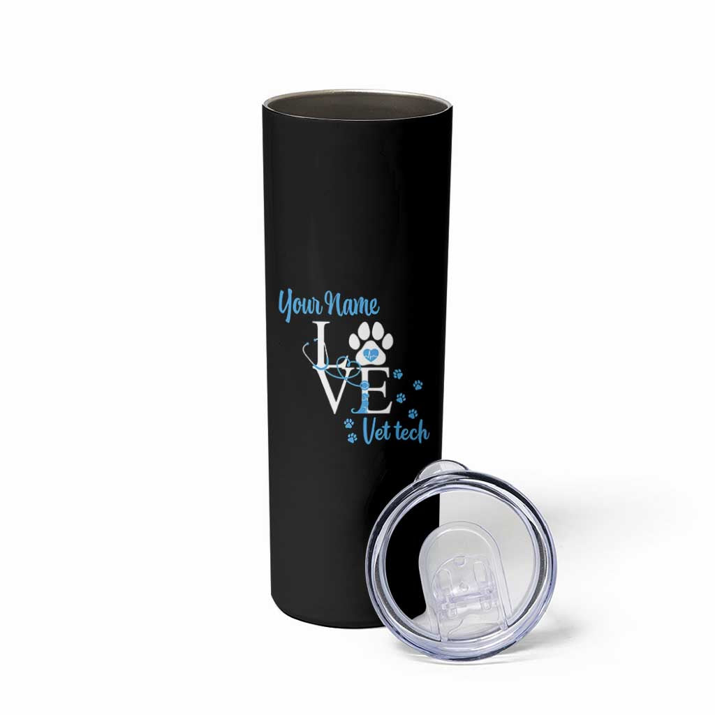 Personalized Vet Tech Skinny Tumbler Custom Name Veterinarian Gifts