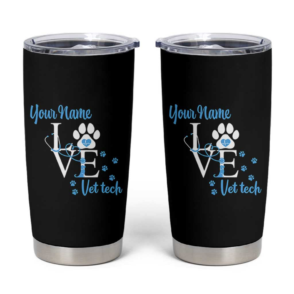 Personalized Vet Tech Tumbler Cup Custom Name Veterinarian Gifts