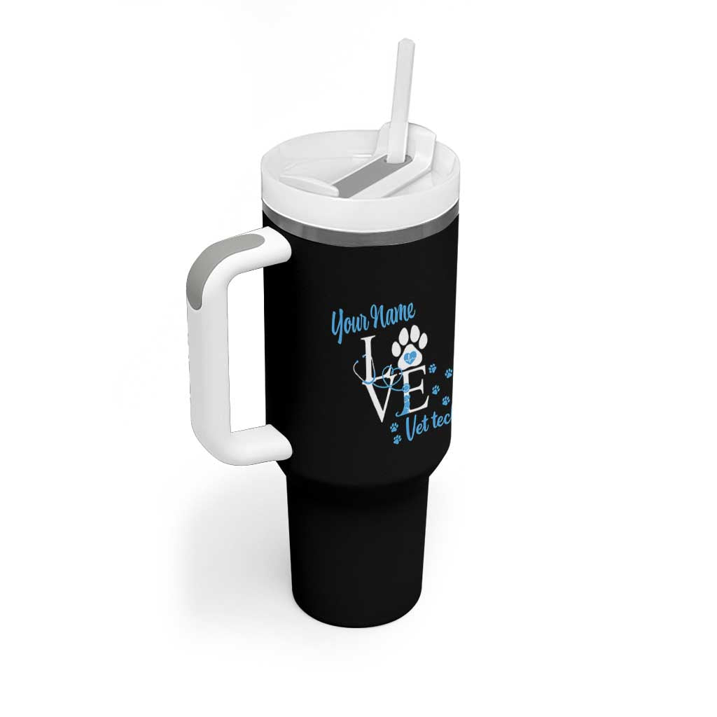Personalized Vet Tech Tumbler With Handle Custom Name Veterinarian Gifts