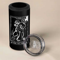 Vet Tech 4 in 1 Can Cooler Tumbler Funny Vet Staff Appreciation Gift Tarot Card - Wonder Print Shop