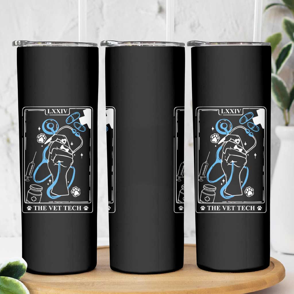 Vet Tech Skinny Tumbler Funny Vet Staff Appreciation Gift Veterinarian Tarot Card - Wonder Print Shop