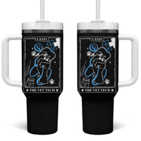Vet Tech Tumbler With Handle Funny Vet Staff Appreciation Gift Veterinarian Tarot Card - Wonder Print Shop
