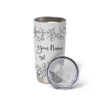 Personalized Wildflower Floral Tumbler Cup Custom Name Gifts For Her