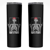 Rock On Skeleton Hand Skinny Tumbler Rock and Roll Horns Up - Wonder Print Shop