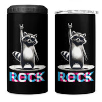 Retro Raccoon Rock Music 4 in 1 Can Cooler Tumbler