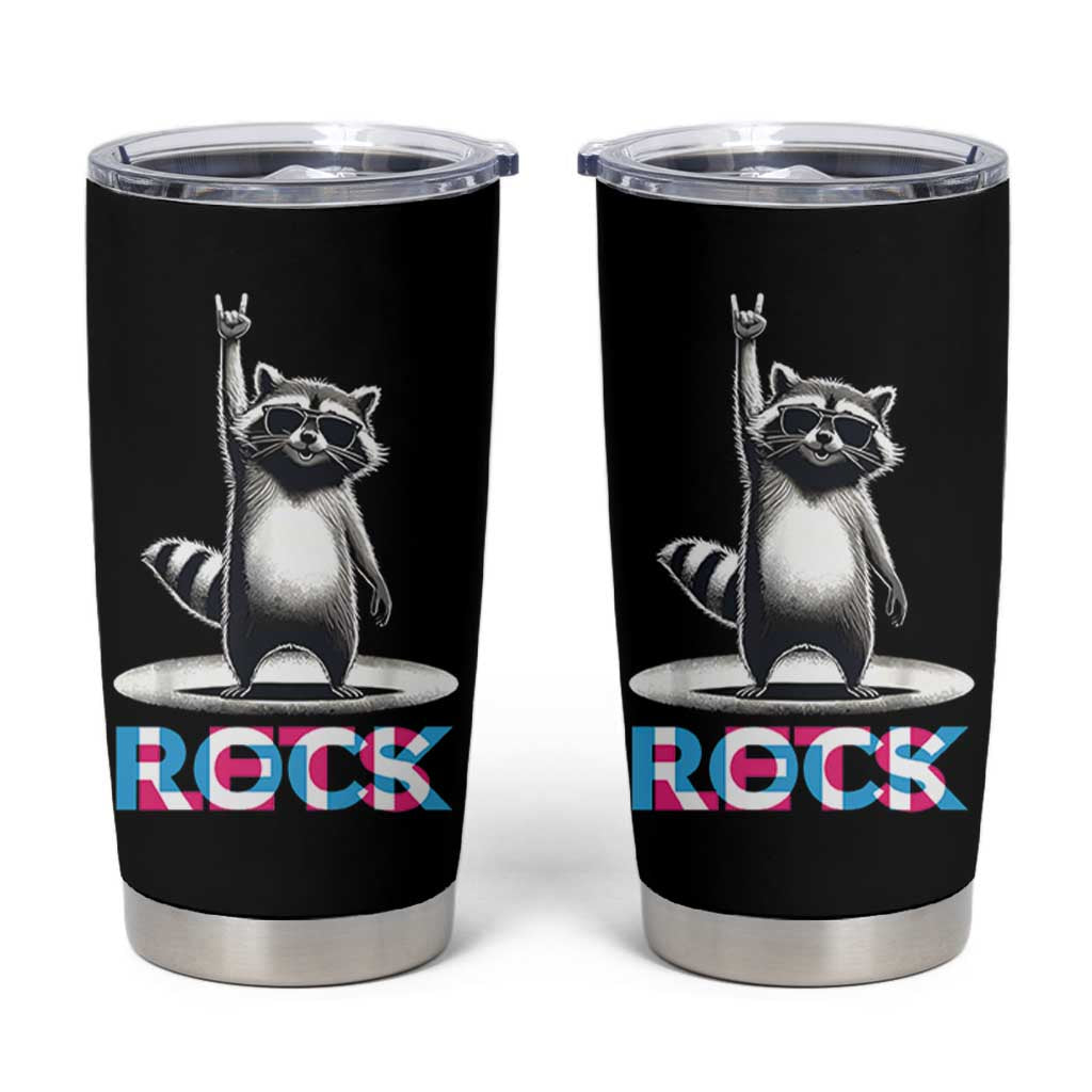 Retro Raccoon Rock Music Tumbler Cup