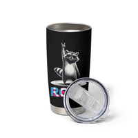 Retro Raccoon Rock Music Tumbler Cup