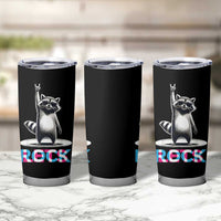 Retro Raccoon Rock Music Tumbler Cup