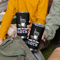 Retro Raccoon Rock Music Tumbler Cup