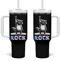 Retro Raccoon Rock Music Tumbler With Handle