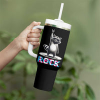 Retro Raccoon Rock Music Tumbler With Handle