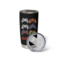 Funny Halloween Skeleton Zombie Gaming Controller Tumbler Cup Gamer Gaming Gift for Son Boy Teen - Wonder Print Shop