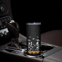 Dancing Skeletons Skinny Tumbler Funny Retro Halloween