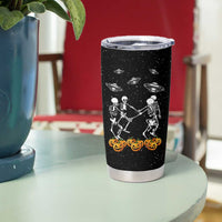 Dancing Skeletons Tumbler Cup Funny Retro Halloween