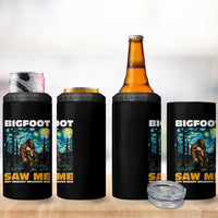 Funny Bigfoot Gifts 4 in 1 Can Cooler Tumbler Retro Sasquatch Starry Night Van Gogh Sky Painting