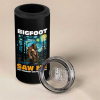 Funny Bigfoot Gifts 4 in 1 Can Cooler Tumbler Retro Sasquatch Starry Night Van Gogh Sky Painting