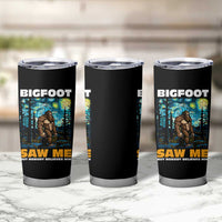 Funny Bigfoot Gifts Tumbler Cup Retro Sasquatch Starry Night Van Gogh Sky Painting