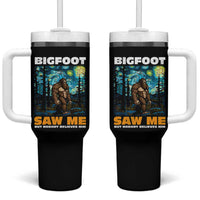 Funny Bigfoot Gifts Tumbler With Handle Retro Sasquatch Starry Night Van Gogh Sky Painting