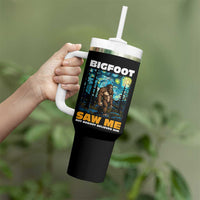 Funny Bigfoot Gifts Tumbler With Handle Retro Sasquatch Starry Night Van Gogh Sky Painting