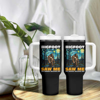 Funny Bigfoot Gifts Tumbler With Handle Retro Sasquatch Starry Night Van Gogh Sky Painting