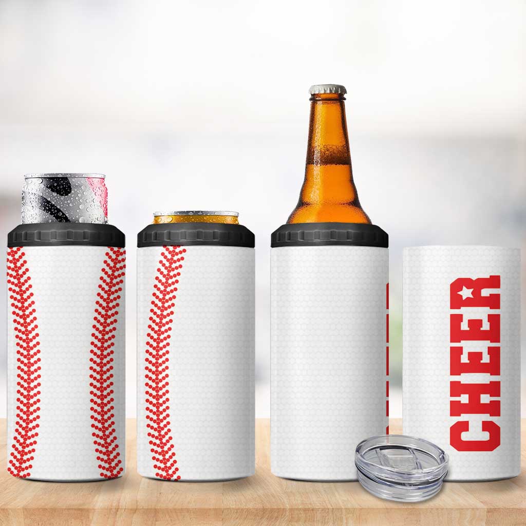Baseball 4 in 1 Can Cooler Tumbler Sports Gameday Baseball Gifts Sports Lovers Fan Players Coach - Wonder Print Shop