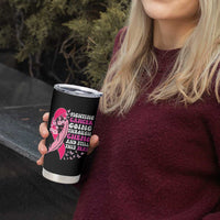 Funny Breast Cancer Tumbler Cup Pink Ribbon American Flag Fighting Cancer Still Sexy