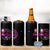 Cute Ghost Halloween Breast Cancer Awareness 4 in 1 Can Cooler Tumbler Breast Cancer Is Boo Sheet - Wonder Print Shop