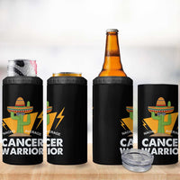 Funny Cancer Fighter 4 in 1 Can Cooler Tumbler Inspirational Quote Chemo Patient Gift Nacho Average Cancer Warrior