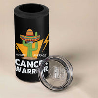 Funny Cancer Fighter 4 in 1 Can Cooler Tumbler Inspirational Quote Chemo Patient Gift Nacho Average Cancer Warrior